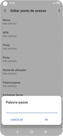 Introduza vodafone e prima OK.