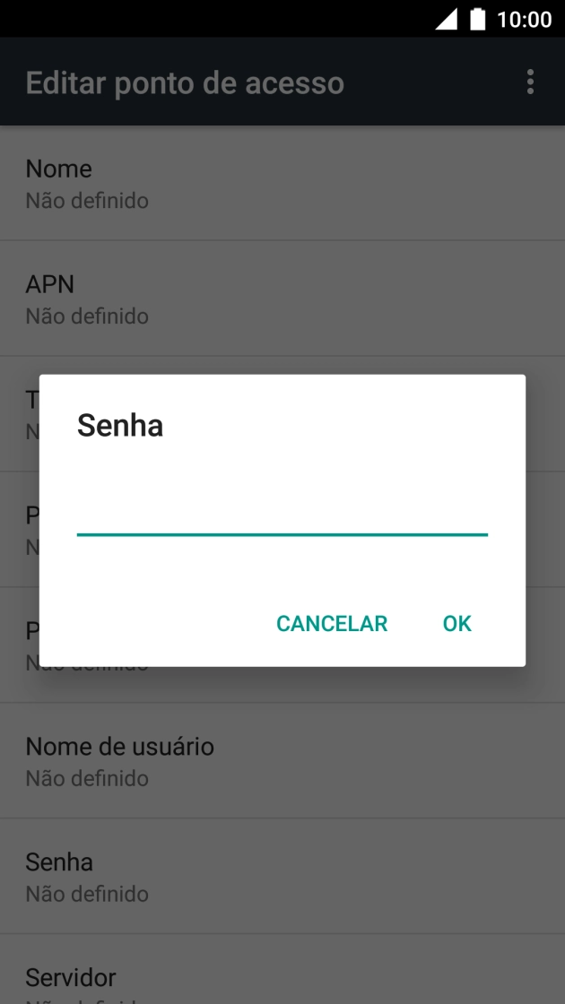 Introduza vodafone e prima OK.