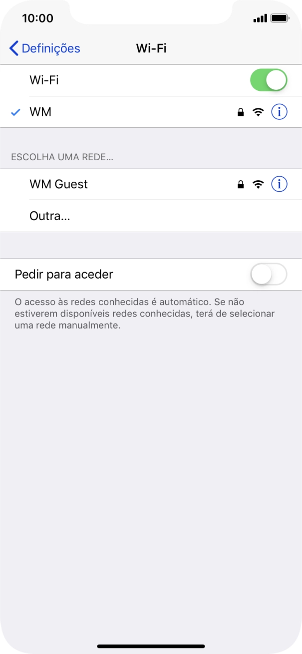 Para voltar ao ecrã inicial, deslize o dedo de baixo para cima a partir da base do ecrã.