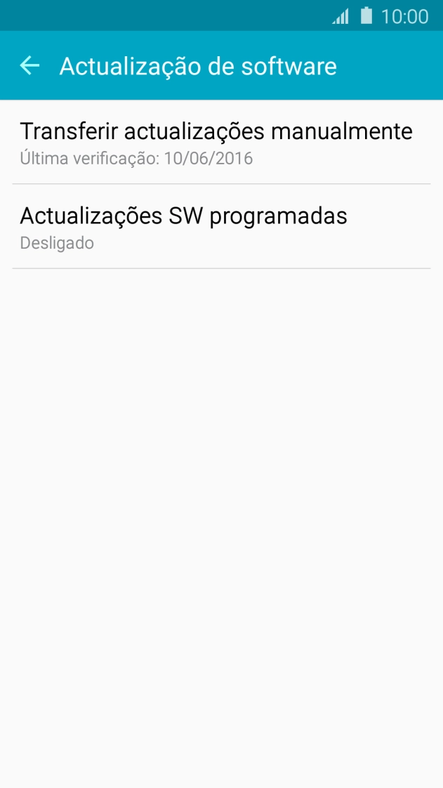 Prima Transferir actualizações manualmente. Se existir uma nova versão de software disponível, será agora indicado no ecrã. 
Siga as indicações no ecrã para atualizar o software do telefone.
