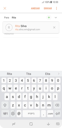 Prima o contacto pretendido.
