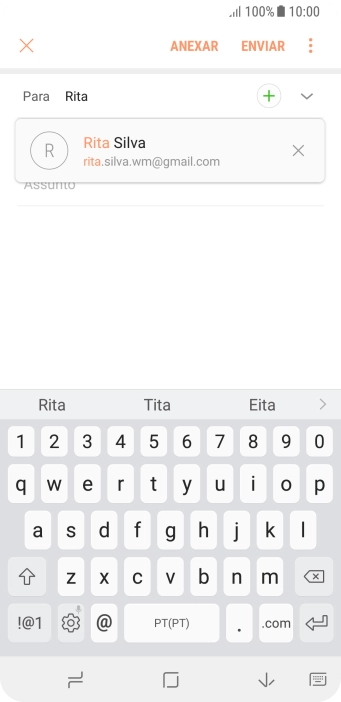Prima o contacto pretendido.