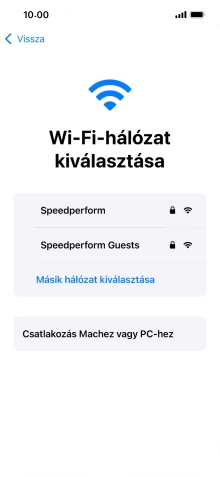 Válaszd ki a kívánt Wi-Fi hálózatot.