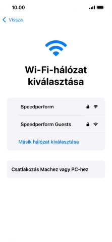 Válaszd ki a kívánt Wi-Fi hálózatot.