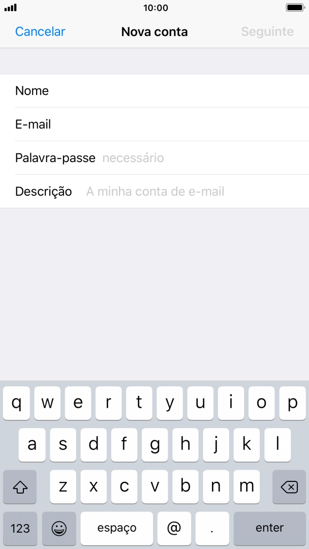 Prima Palavra-passe e introduza a password da sua conta de e-mail.