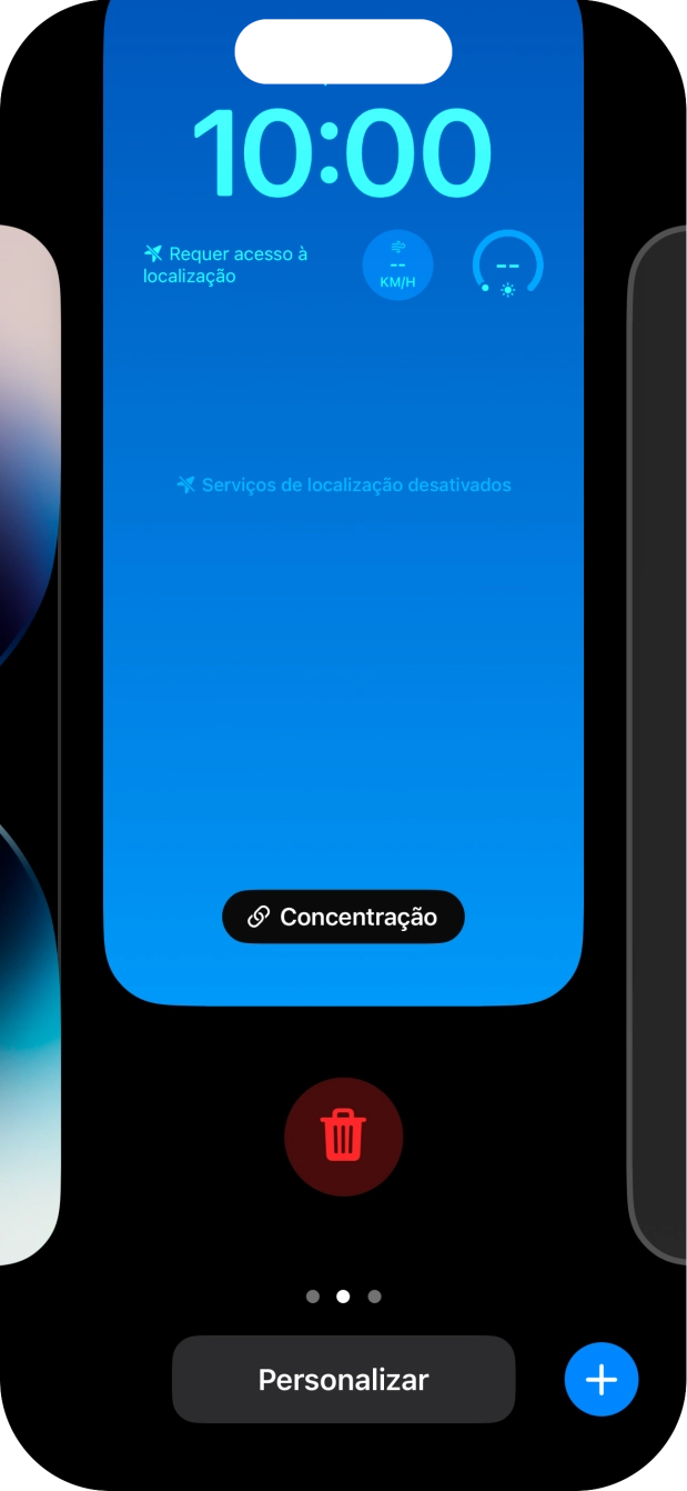 Prima o ícone para apagar.