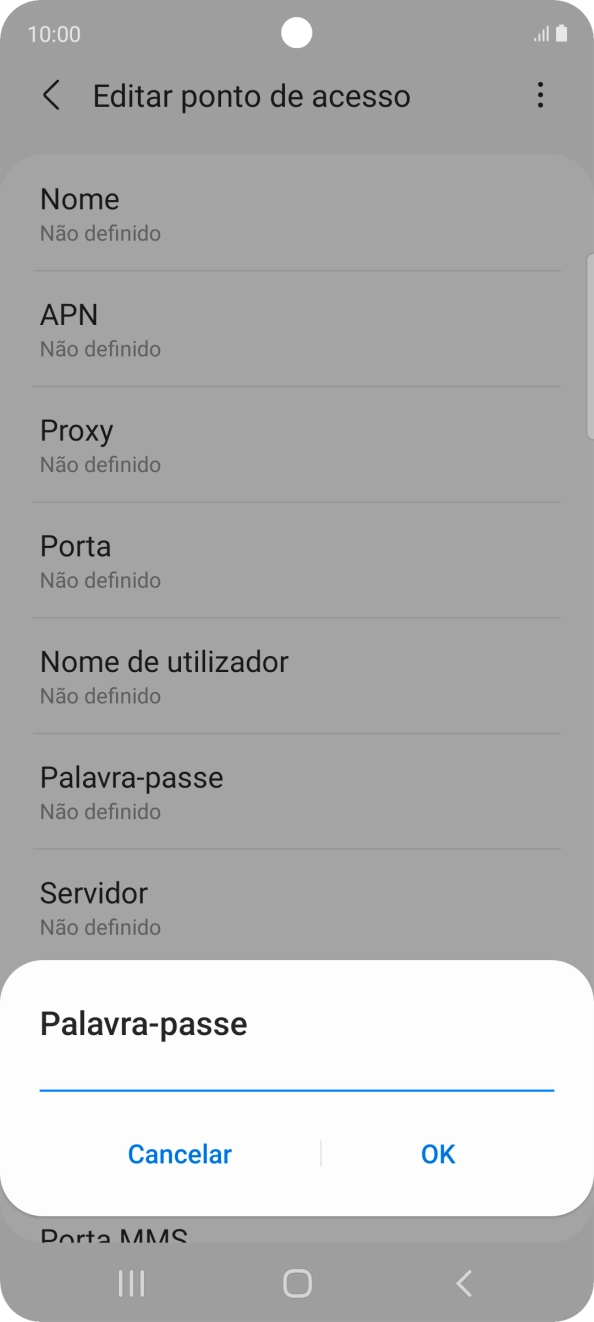 Introduza vodafone e prima OK.