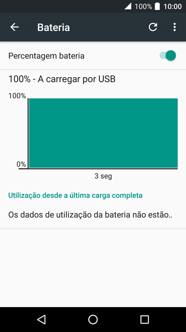 Prima o ícone de menu.