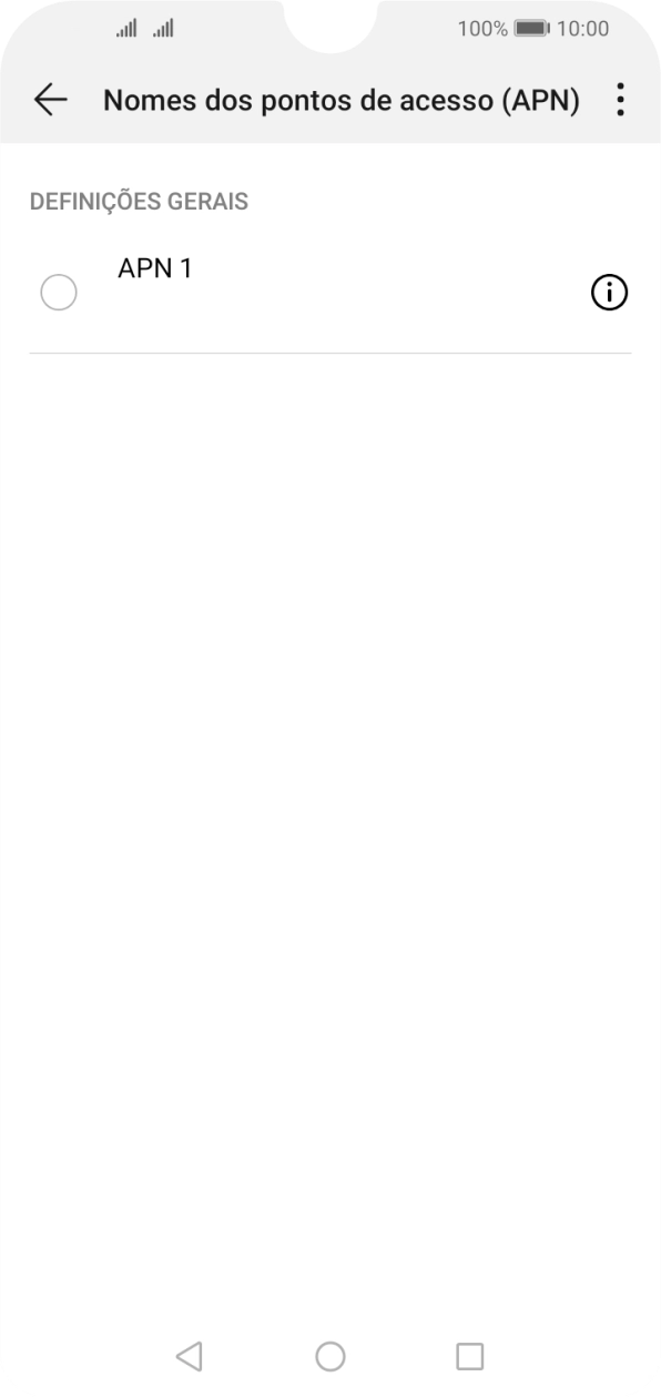 Prima o ícone de menu.