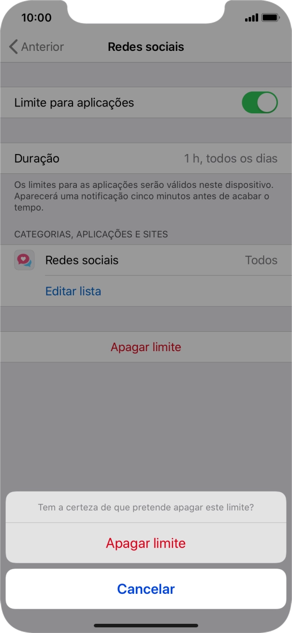 Prima Apagar limite.