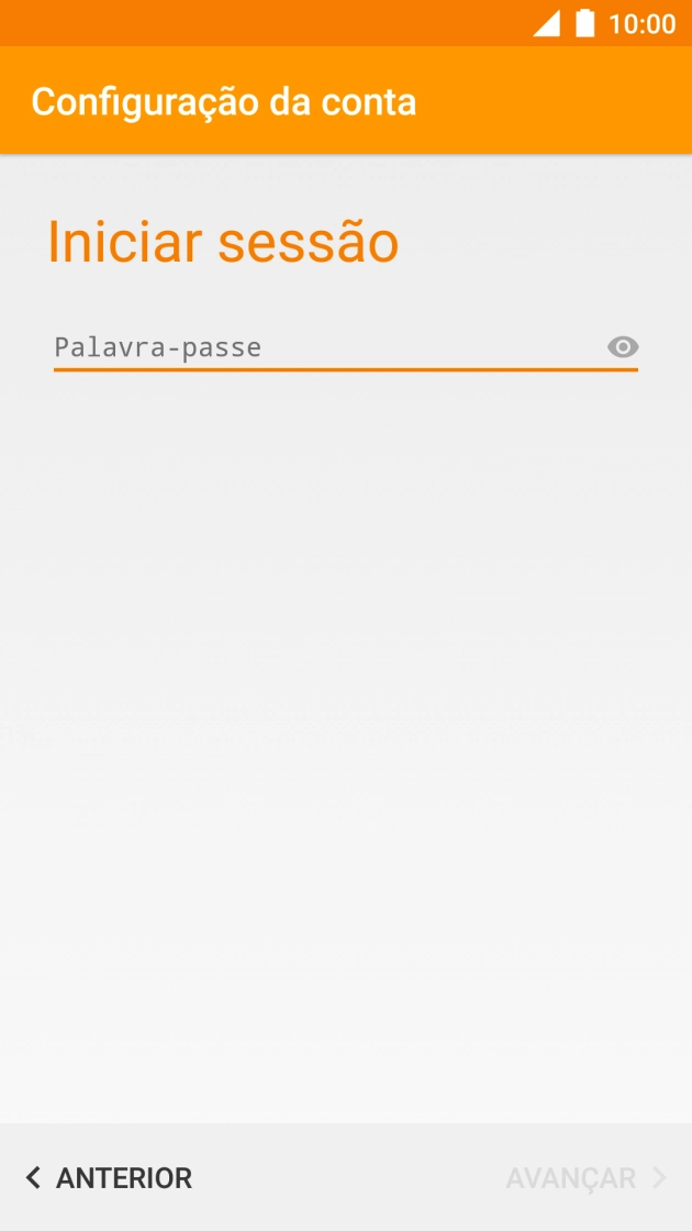 Prima o campo de escrita e introduza a sua password.