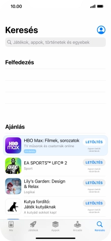 Kattints a keresés mezőre, és írd be a keresett alkalmazás nevét vagy tárgykörét.