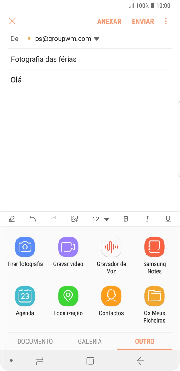 Prima Os Meus Ficheiros e vá até à pasta pretendida.