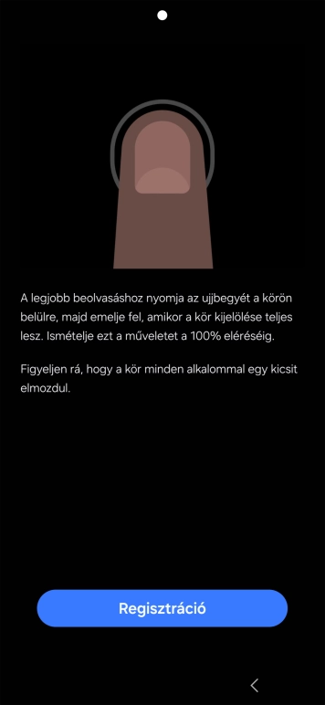 Válaszd a Regisztráció lehetőséget.