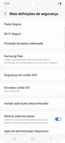Prima Segurança do cartão SIM.