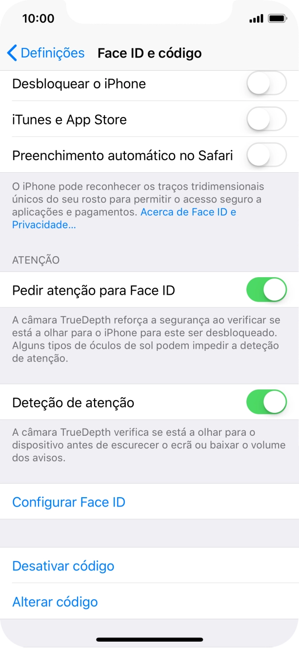 Prima Desativar código , e introduza o código de bloqueio.