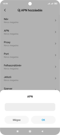 Amennyiben előfizetésed van, írd be azt, hogy mms.vodafone.net, és válaszd az OK lehetőséget.