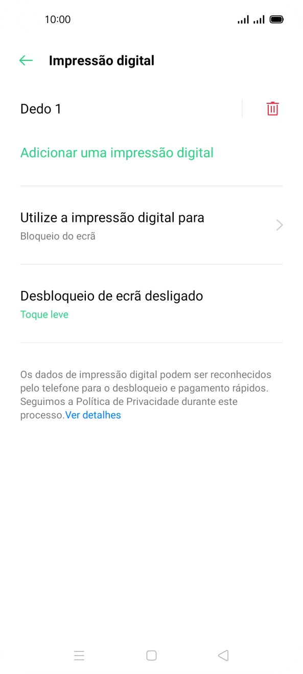Prima a tecla de retrocesso.