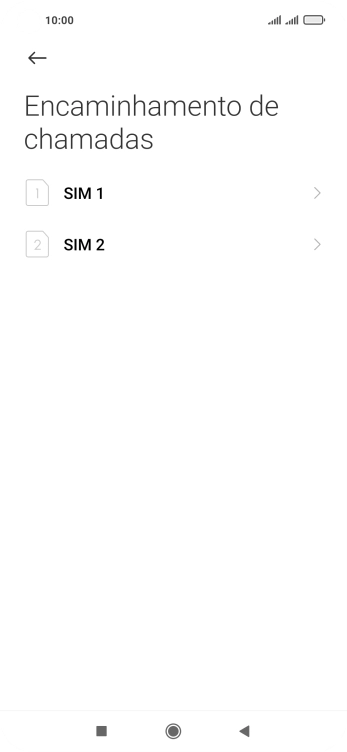 Prima o cartão SIM pretendido.