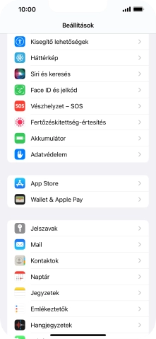 Válaszd a Mail lehetőséget.
