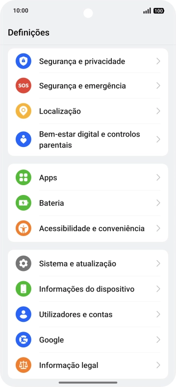 Prima Utilizadores e contas.