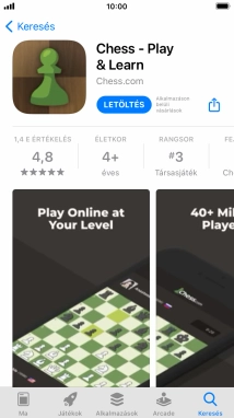Válaszd a LETÖLTÉS lehetőséget, és kövesd a képernyőn megjelenő utasításokat az alkalmazás telepítéséhez.