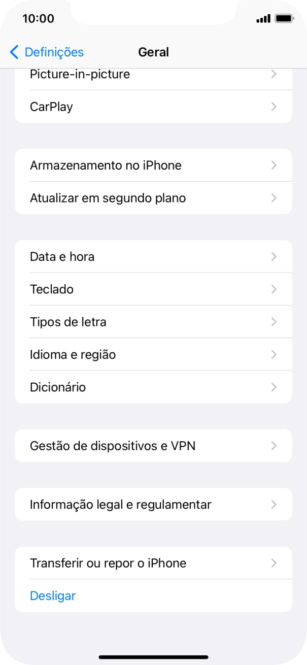 Prima Transferir ou repor o iPhone.