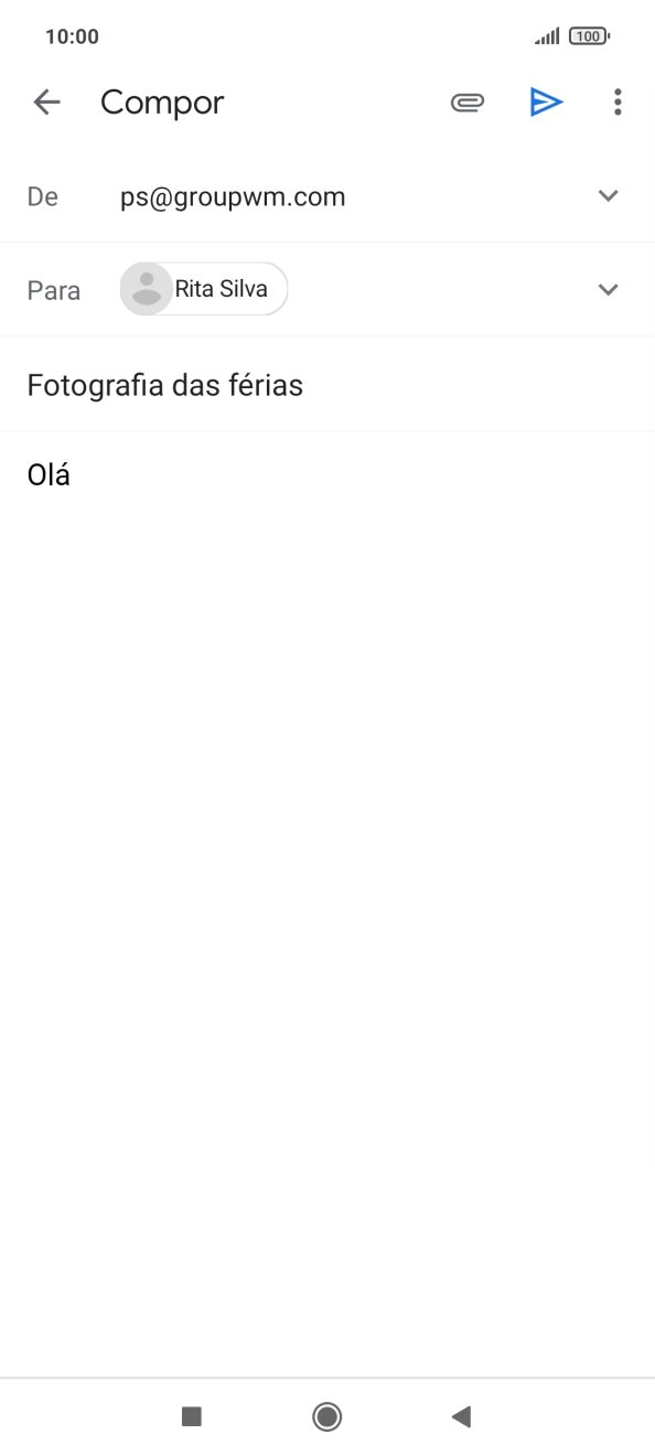 Prima o ícone de anexo.