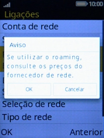 Se ativar a função, prima a tecla esquerda de seleção.