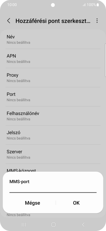 Írd be azt, hogy 8080, és válaszd az OK lehetőséget.
