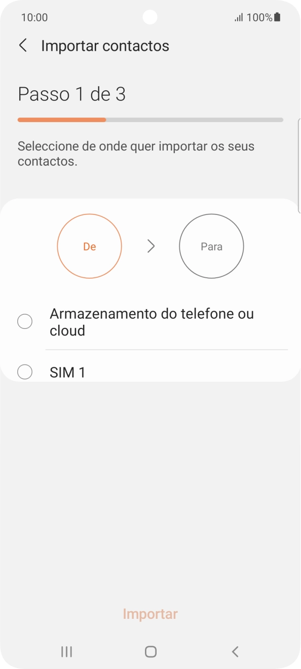 Prima o nome do cartão SIM.