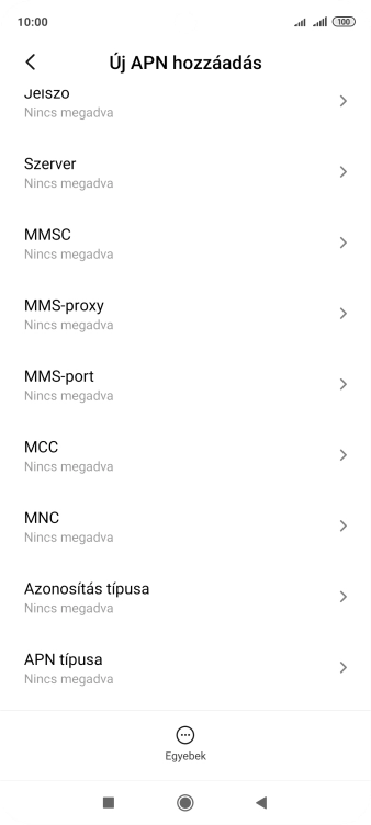 Válaszd az MMS-port lehetőséget.