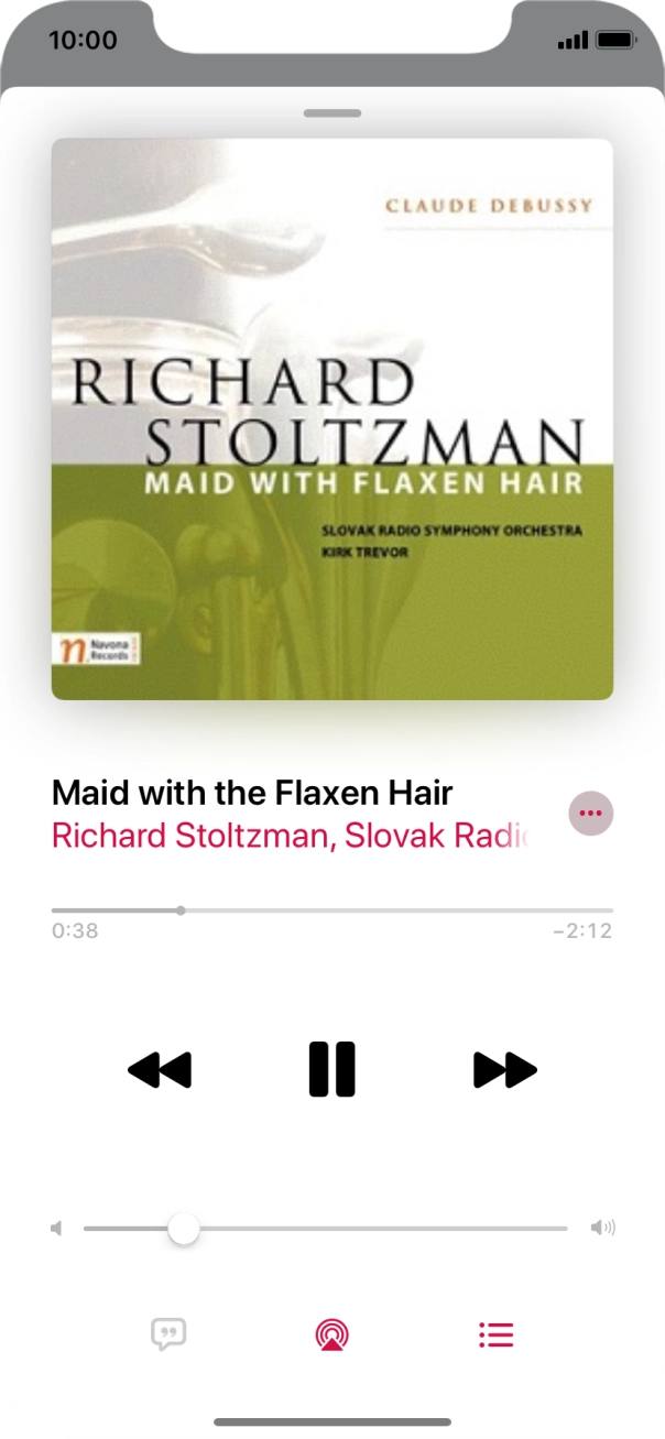 Prima a seta para a direita para ir para o ficheiro de música seguinte.