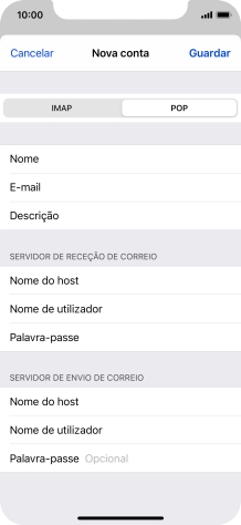 Prima Palavra-passe e introduza a password da sua conta de e-mail.
