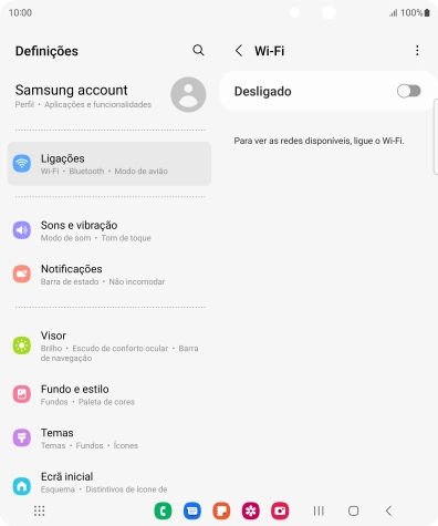 Prima o indicador para ativar a função.