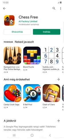 A befejezéshez, és ahhoz, hogy visszatérhess a főképernyőhöz, nyomd meg a főgombot.