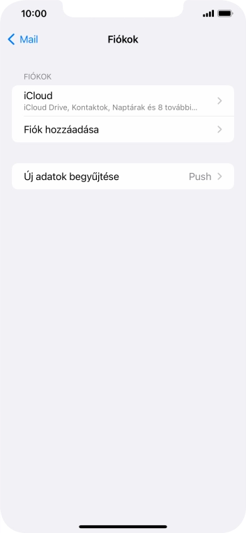 Válaszd a Fiók hozzáadása lehetőséget.