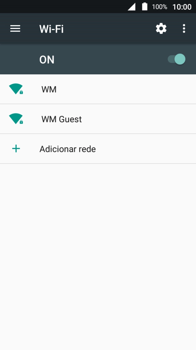 Prima a rede Wi-Fi pretendida.