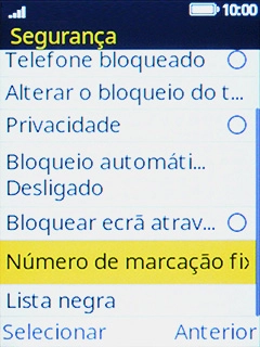 Escolha Número de marcação fixo.