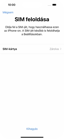 Válaszd a SIM-kártya lehetőséget.