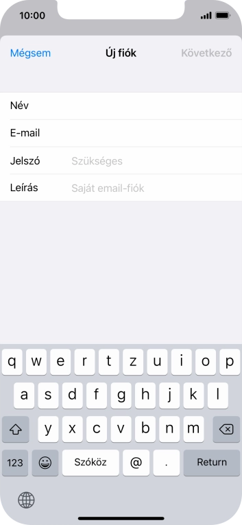 Kattints a Jelszó mezőre, és írd be az e-mail-fiókodhoz tartozó jelszót.