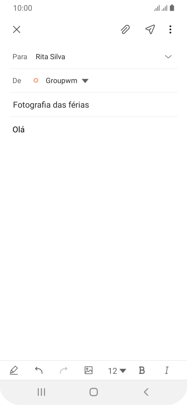 Prima o ícone de anexo.