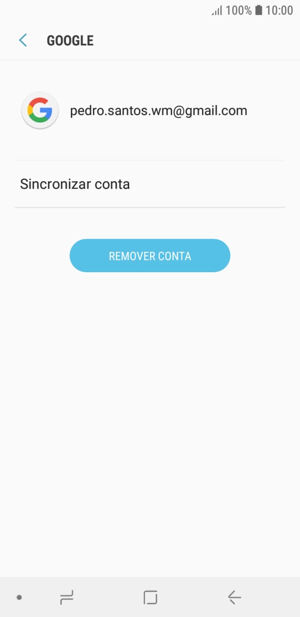 Prima Sincronizar conta.