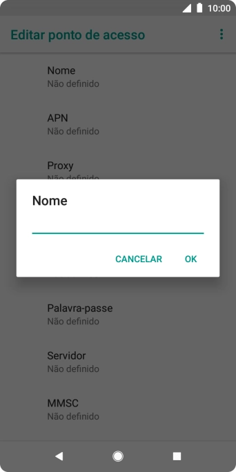 Introduza Vodafone MMS e prima OK.