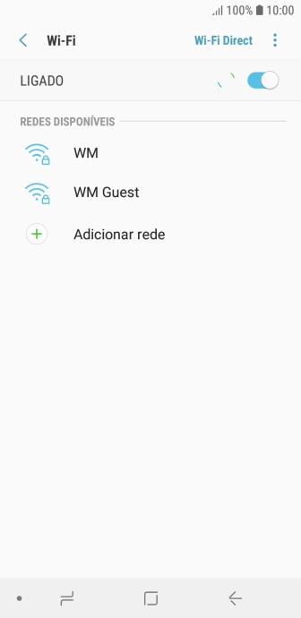 Prima o ícone de menu.