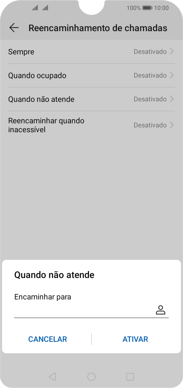 Introduza 123 e prima ATIVAR.