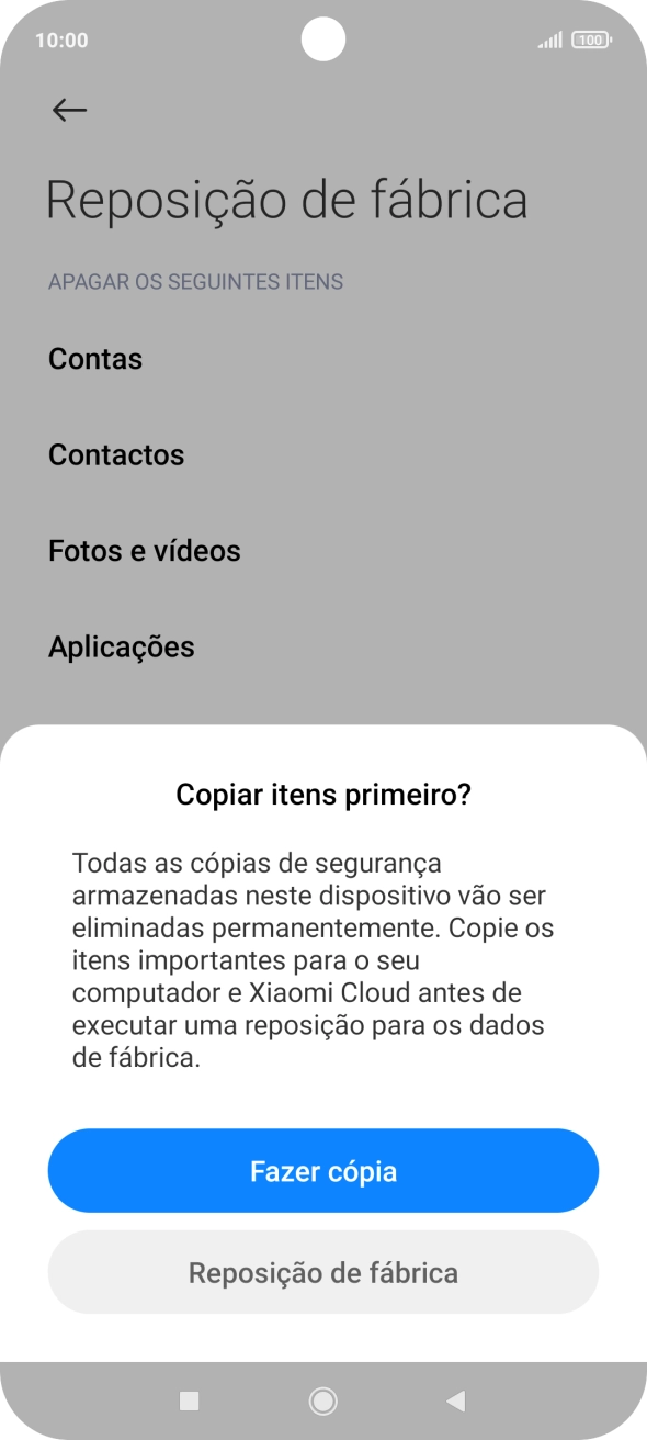 Prima Reposição de fábrica.