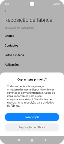 Prima Reposição de fábrica.
