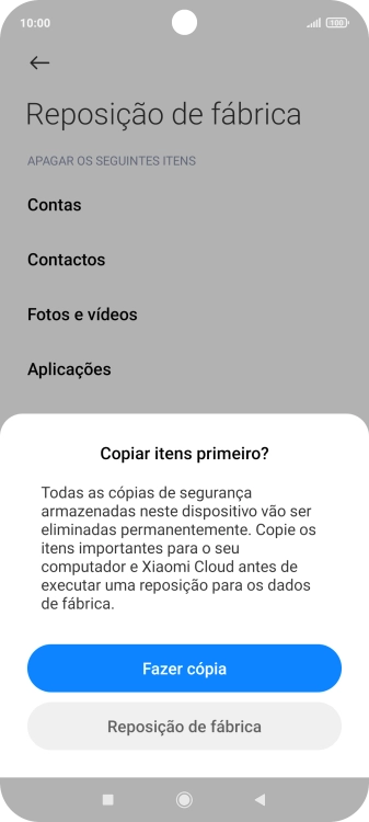 Prima Reposição de fábrica.