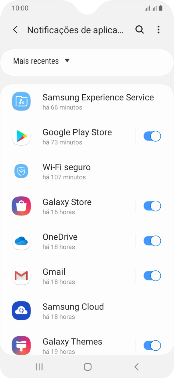 Prima a lista suspensa.